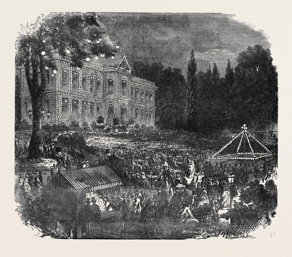 Detail of Popular Amusements of Paris: The Chateau of Asnieres by Anonymous