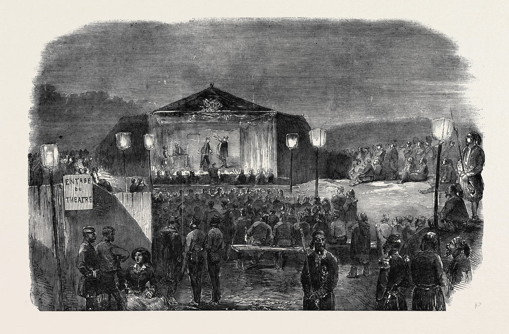 Detail of Theatre Des Zouaves, in the French Camp, Before Sebastopol by Anonymous