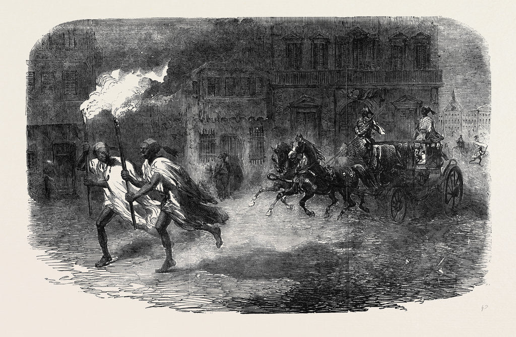 Detail of Street in Alexandria, by Night by Anonymous