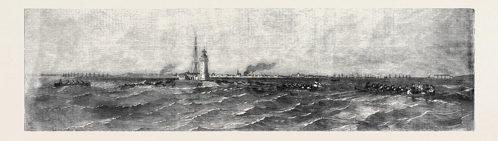 Detail of Pleasure Trip to the Tolboukin Lighthouse, in the Baltic by Anonymous