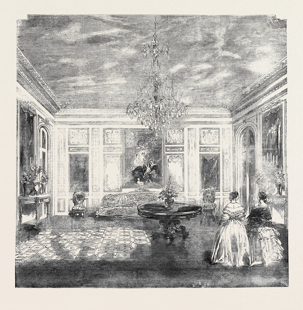 Detail of The Queen's Visit to France: Her Majesty's Salon, in the Palace of St. Cloud by Anonymous
