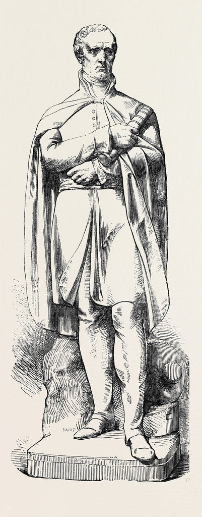 Detail of Marble Statue of the Late Duke of Wellington. Just Erected at the East India House by Anonymous