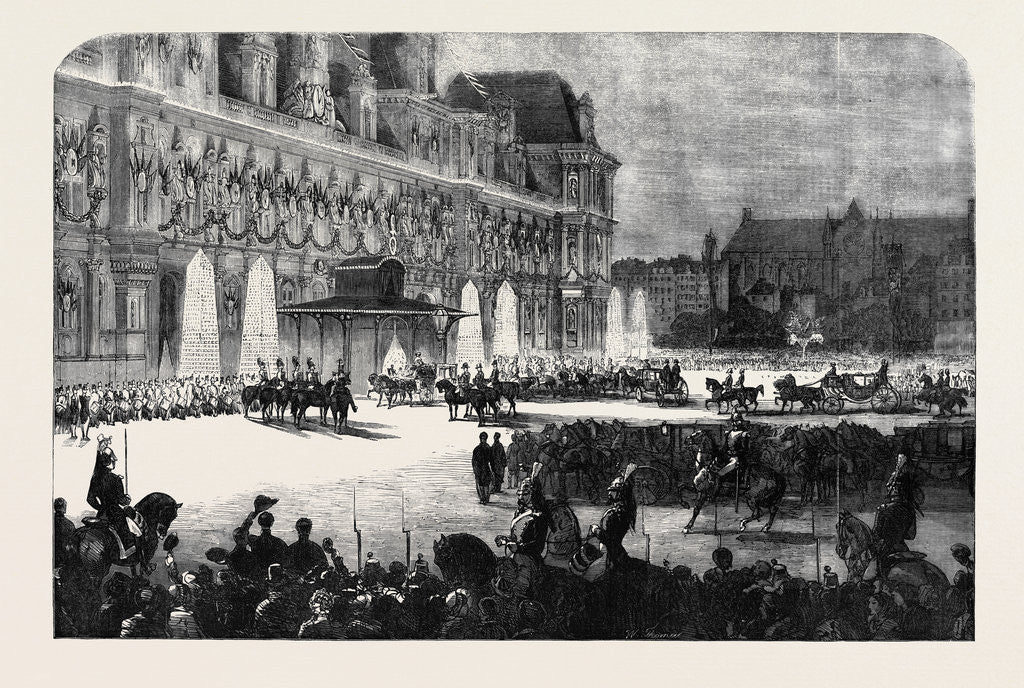 Detail of Her Majesty's Visit to Paris, the Grand Ball at the Hotel De Ville, the Exterior by Anonymous