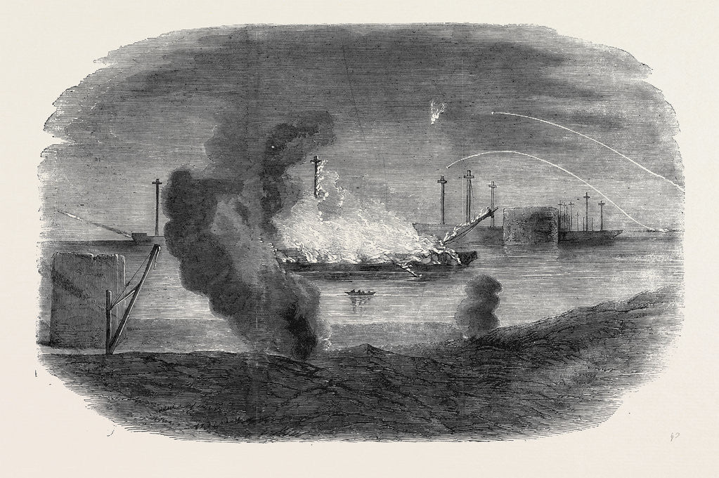 Detail of Burning of the Santa Maria Frigate in Sebastopol Harbour by Anonymous