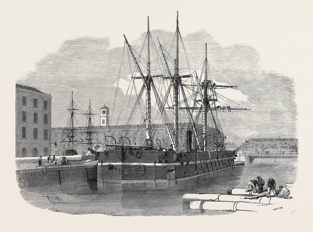 Detail of H.M. Floating Battery Glatton by Anonymous