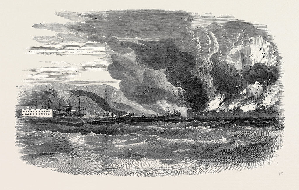 Detail of Sebastopol, September 9, Fort Alexander on Fire by Anonymous