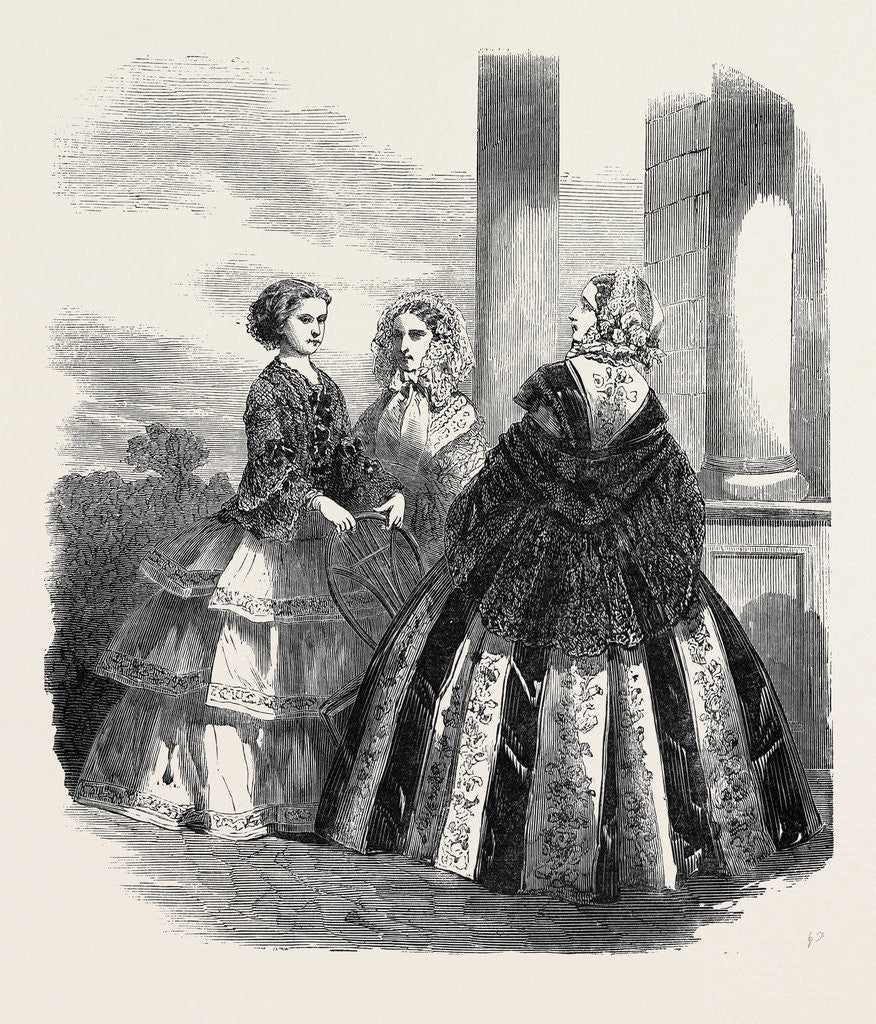 Detail of Paris Fashions for October by Anonymous