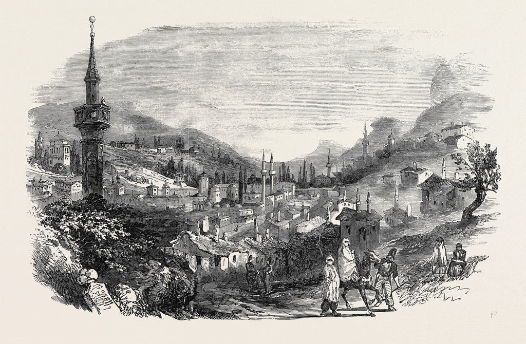 Detail of Town of Bagtcheserai, One of the Capitals of the Crimea, and Headquarters of the Russians by Anonymous