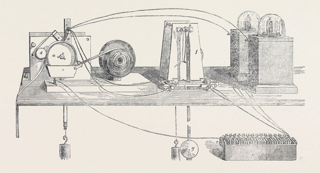 Detail of Mediterranean Electric Telegraph, Apparatus for the Automatic Recording of the Velocity Experiments by Anonymous