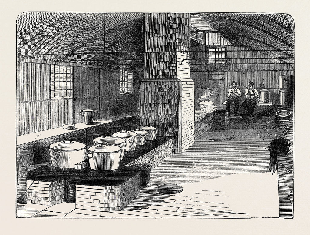 Detail of Capt. Grant's Permanent Cooking Kitchen at the Camp, Aldershott by Anonymous