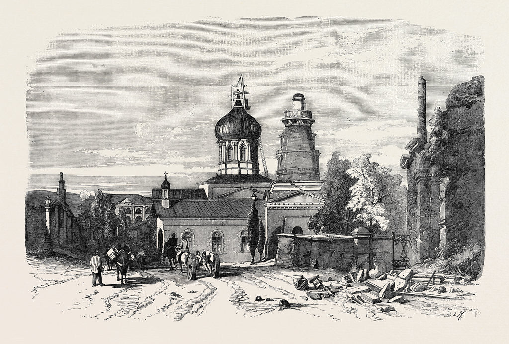 Detail of Street in Sebastopol, French Troops Taking Ammunition to the Mortar Battery Near Fort Nicholas by Anonymous