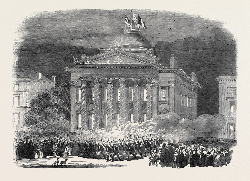 Detail of Illumination of Montreal, to Celebrate the Fall of Sebastopol by Anonymous