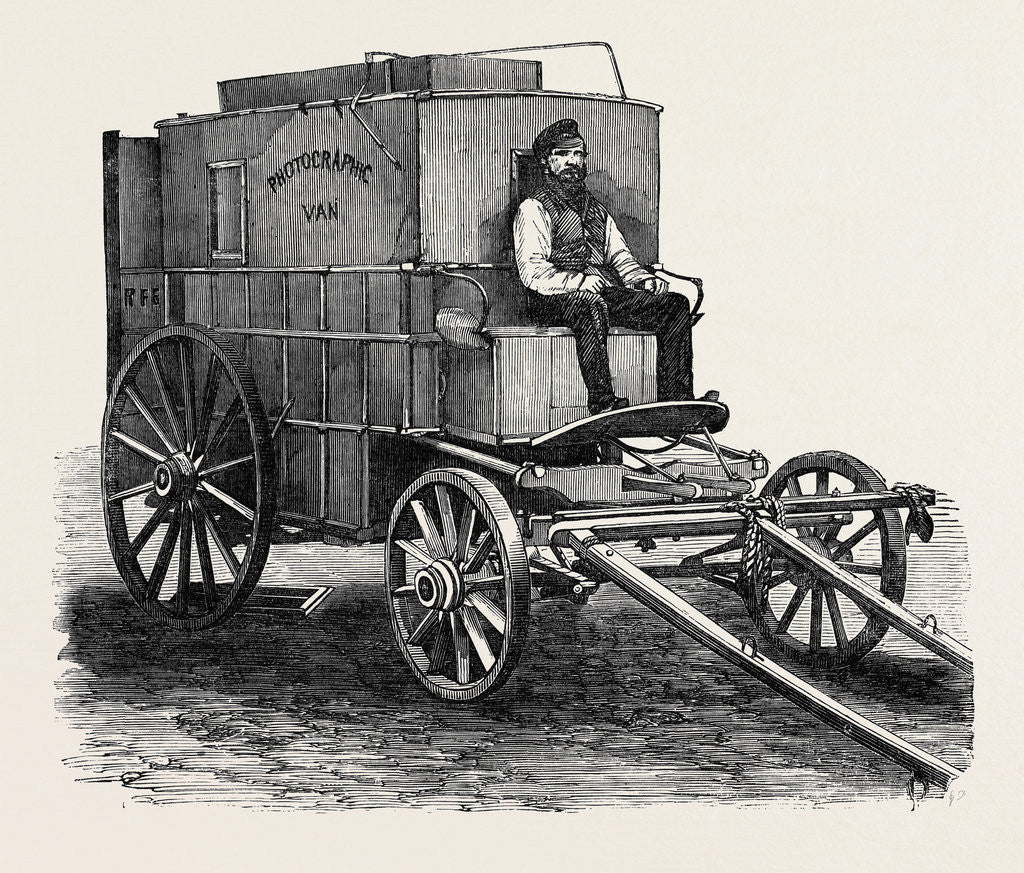 Detail of Mr. Fenton's Photographic Van, from the Crimean Exhibition. by Anonymous