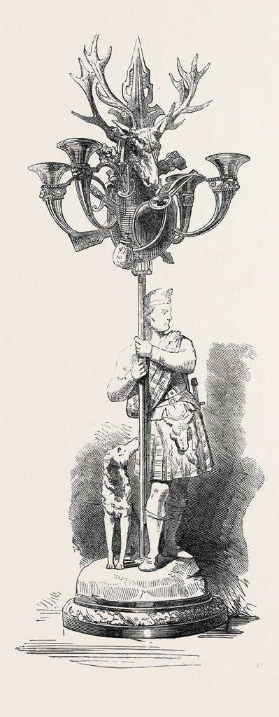 Detail of The Paris Universal Exhibition: Candelabrum, Presented to Queen Victoria by the Empress of the French. by Anonymous