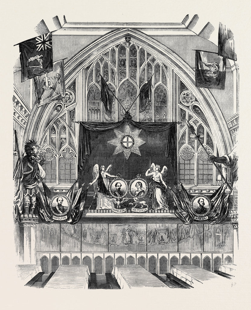 Detail of Decoration of Guildhall on Lord Mayor's Day, West End. by Anonymous