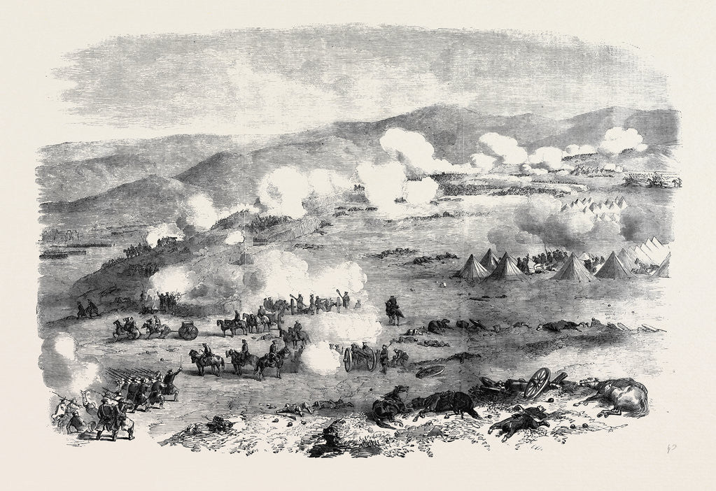 Detail of Battle on the Heights of Kars, the Fight Near Tahmasb-Tabia, Sketched by an Officer Engaged by Anonymous