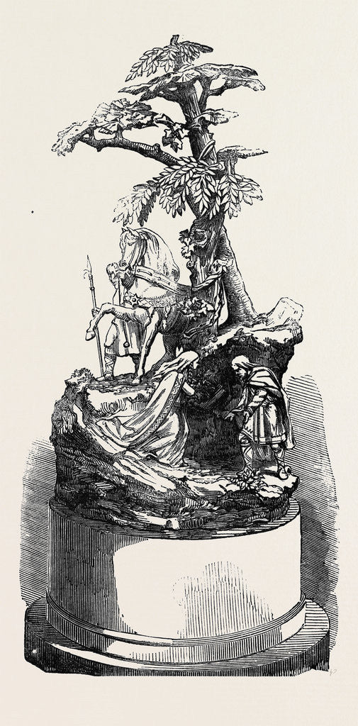Detail of The Paris Universal Exhibition: Silver Group (Warwick Race Plate, 1855) by Anonymous