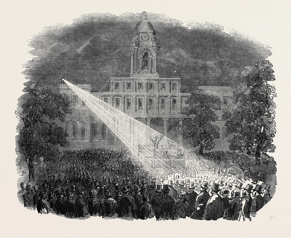 Detail of Torchlight Meeting of Know-Nothings at New York by Anonymous