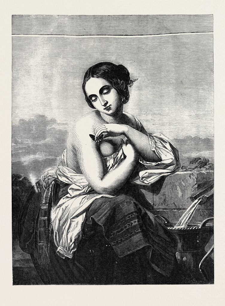 Detail of Italian Girl at a Fountain by Anonymous