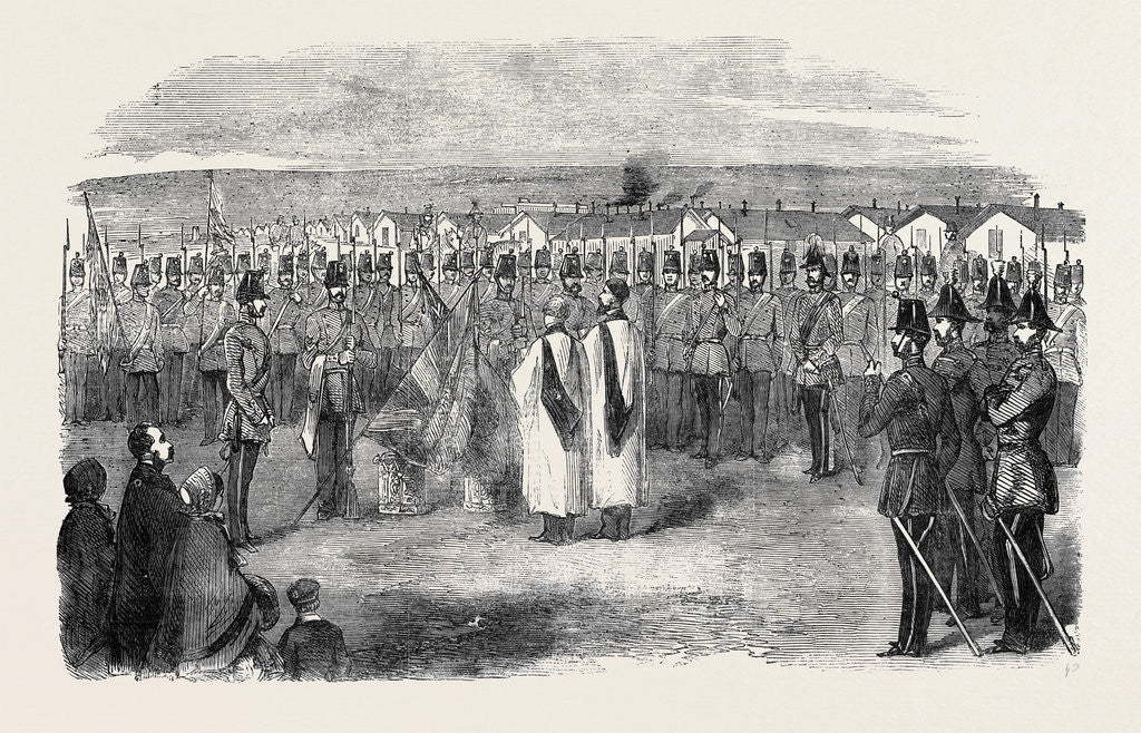 Detail of Presentation of New Colours to the West Kent Light Infantry, at Aldershott by Anonymous