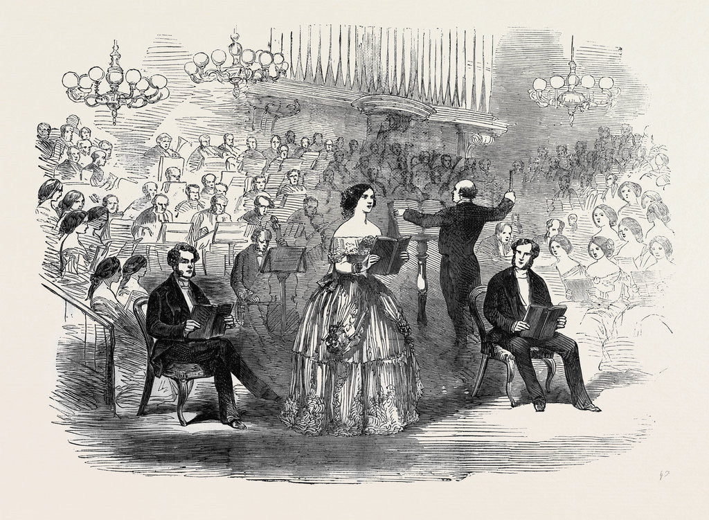 Detail of Madame Goldschmidt (Jenny Lind), at Exeter Hall by Anonymous