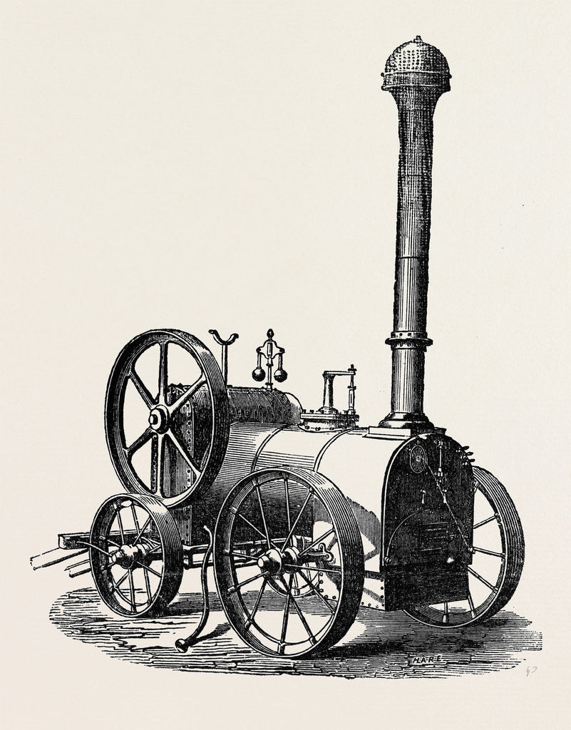 Detail of Side View of Tuxford and Sons' Prize Portable Steam Engine by Anonymous
