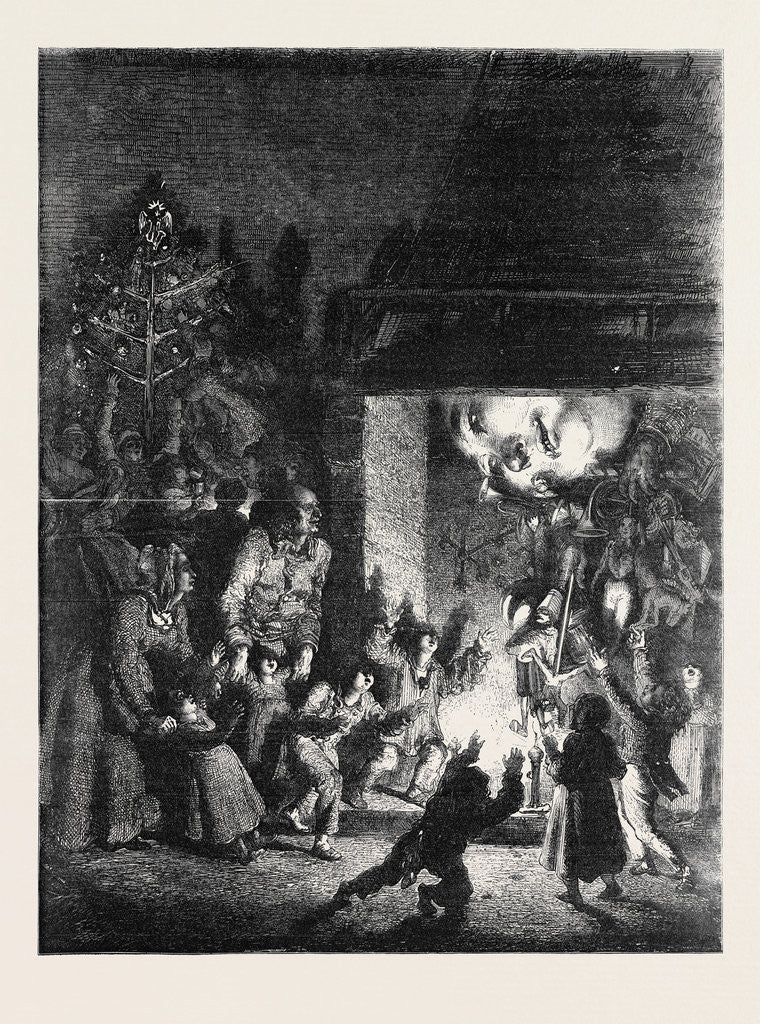 Detail of Children's Parties: The Shower of Toys at Christmas by Anonymous