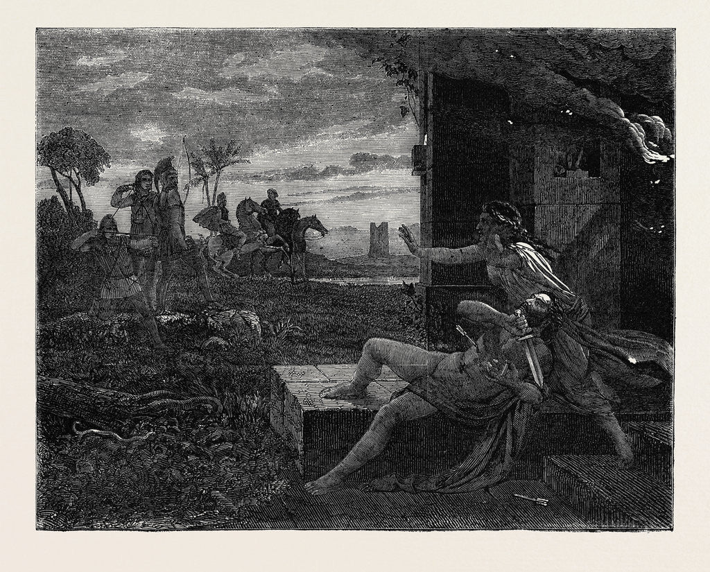 Detail of The Death of Alcibiades, the Royal Academy Historical Painting Prize by Anonymous