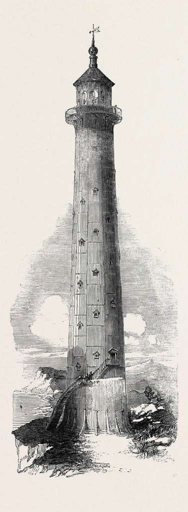 Detail of Cast-Iron Lighthouse, Constructed for the Great Isaac Rocks, Some Hundred Miles from Bermuda by Anonymous
