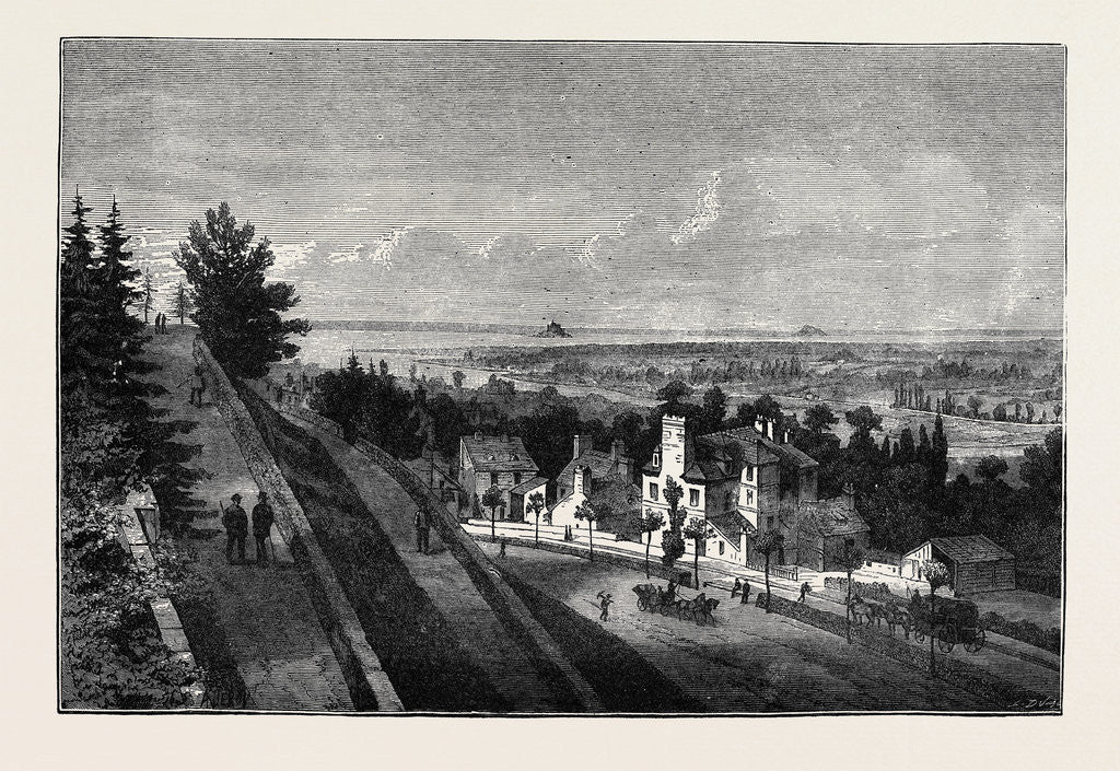 Detail of View of the Bay of Mount St. Michael, from Avranches, Normandy by Anonymous