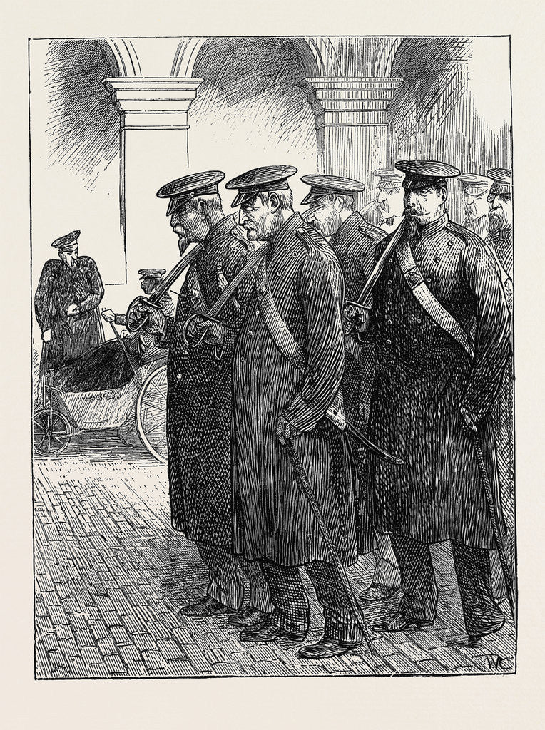 Detail of Pictures of Parisian Life: Soldiers of the Past by Anonymous