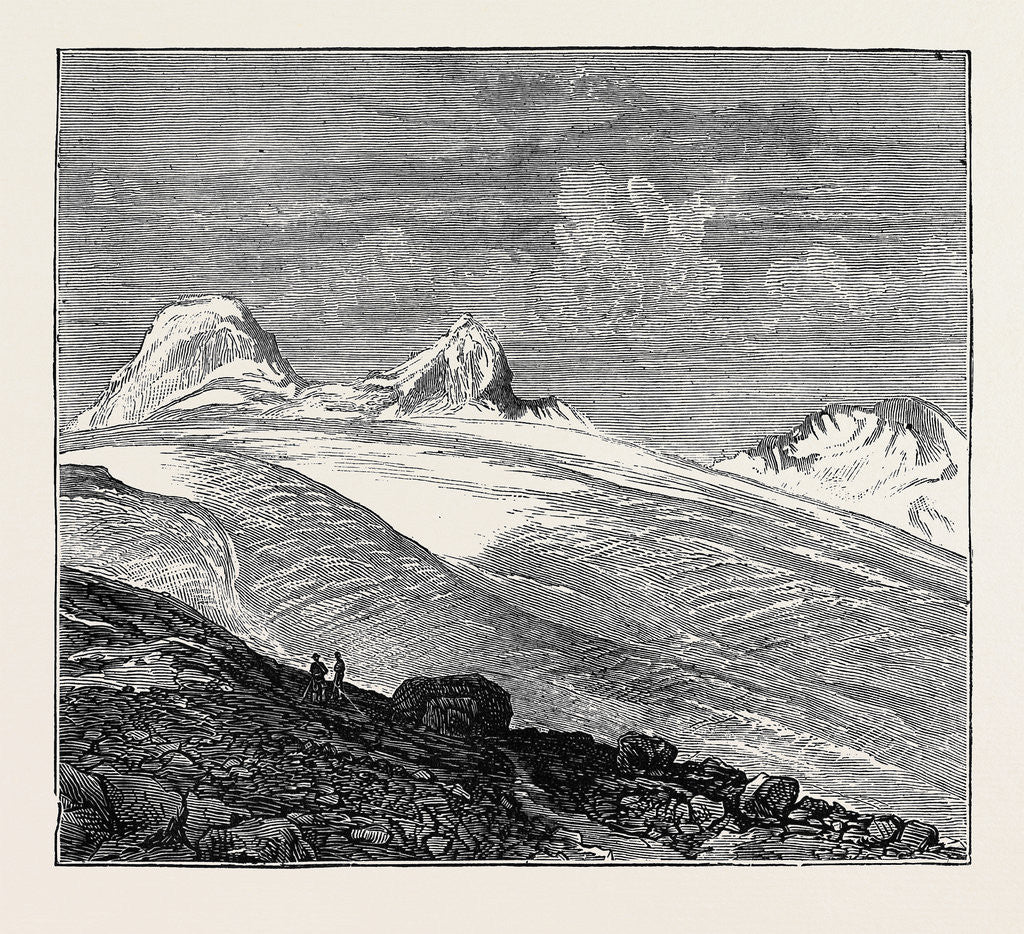 Detail of The King of Italy's Hunting Quarters in the Aosta Valley: Foot of the Glacier of Moncarné by Anonymous