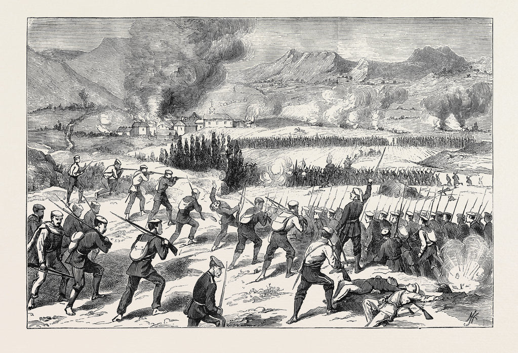 Detail of The Battle Before Estella, Carlists Attacking Republicans at Zabal by Anonymous