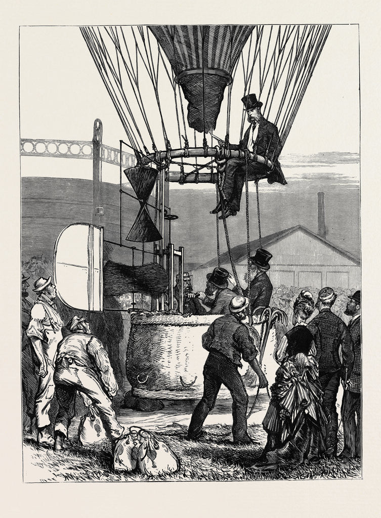 Detail of Military Ballooning, Experimental Ascent at Woolwich Arsenal by Anonymous