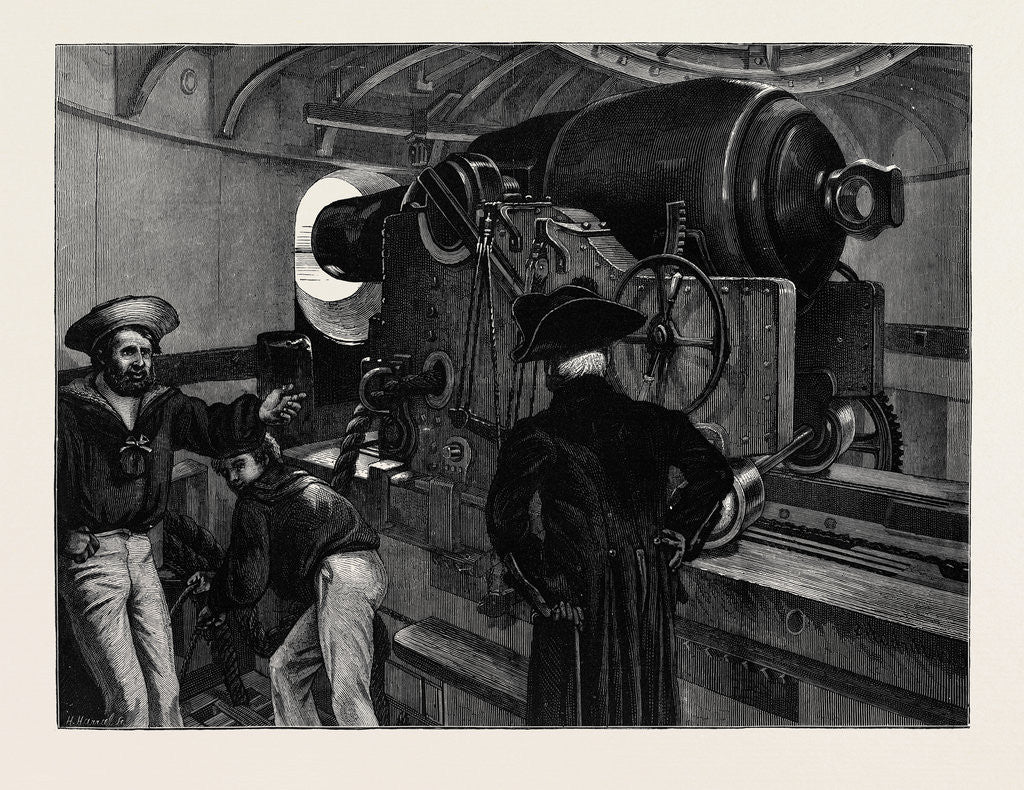 Detail of Our Navy, the Present, Inside the Turret of an Ironclad at the Present Time, August 1, 1874 by Anonymous