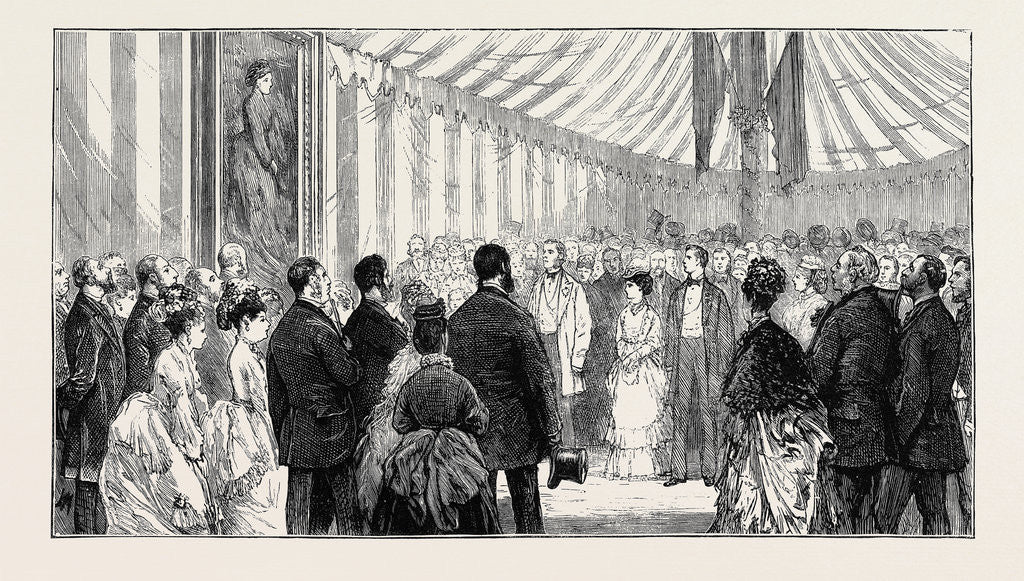Detail of Majority of Earl Grosvenor: Presenting Earl Grosvenor with the Portrait of the Duchess of Westminster, August 29, 1874 by Anonymous