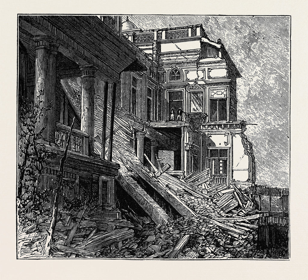 Detail of Ruined Bungalow at Bombay, Scene of the Fatal Accident to the Hon. Narayen Vasudeo, India by Anonymous