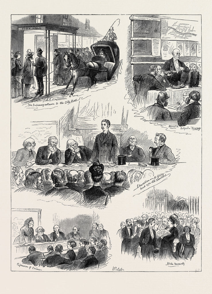 Detail of The Social Science Congress at Glasgow, October 10, 1874 by Anonymous