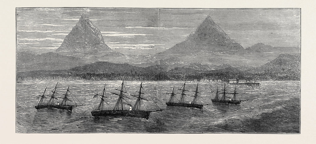 Detail of The Recent Outrage on the British Consul at Guatemala: View of San José De Guatemala by Anonymous