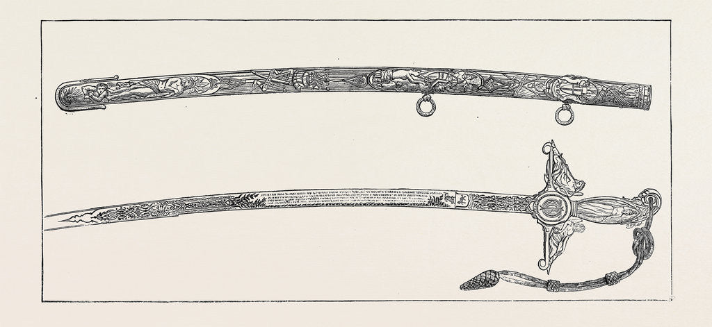 Detail of Presentation of a Sword to Sir Garnet Wolsely by the City Corporation: The Sword, October 31, 1874 by Anonymous