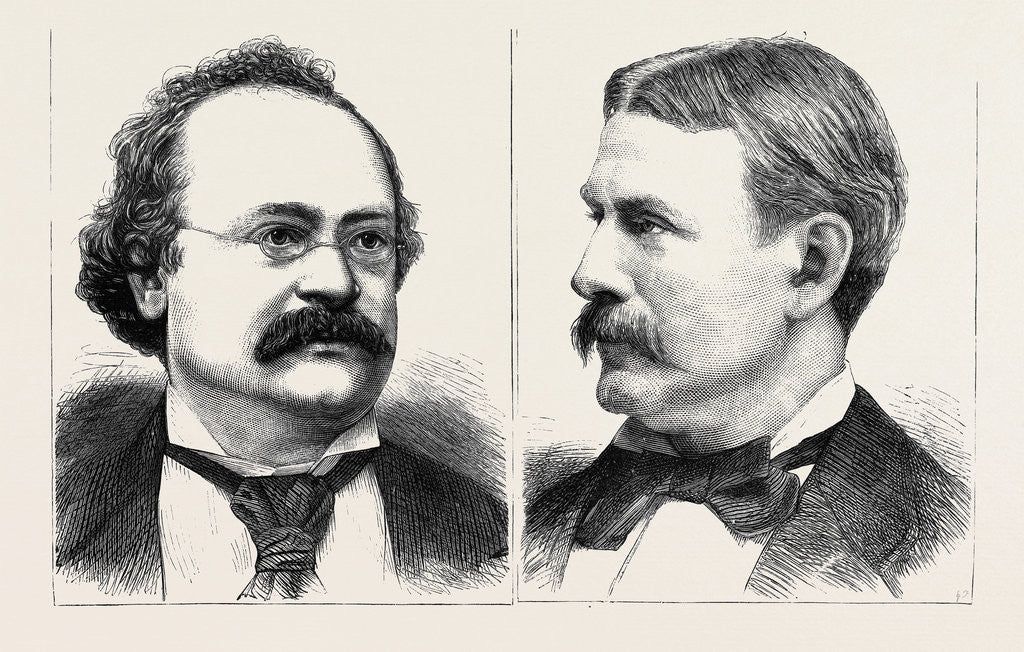 Detail of Composers of Opera Bouffe: M. Charles Lecocq, M.F.R. Hervé by Anonymous