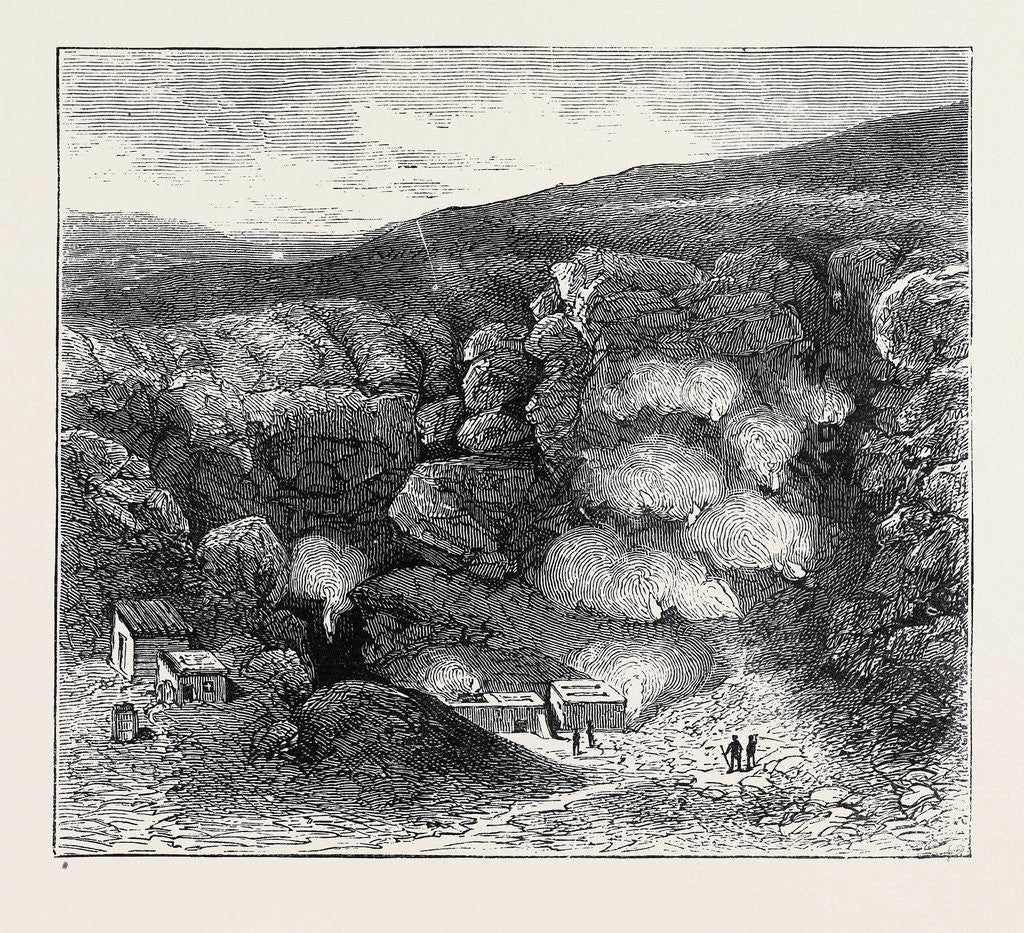 Detail of Interior of Great Crater, Vulcano, with Chambers of Condensation, First Group of Fumaroles by Anonymous