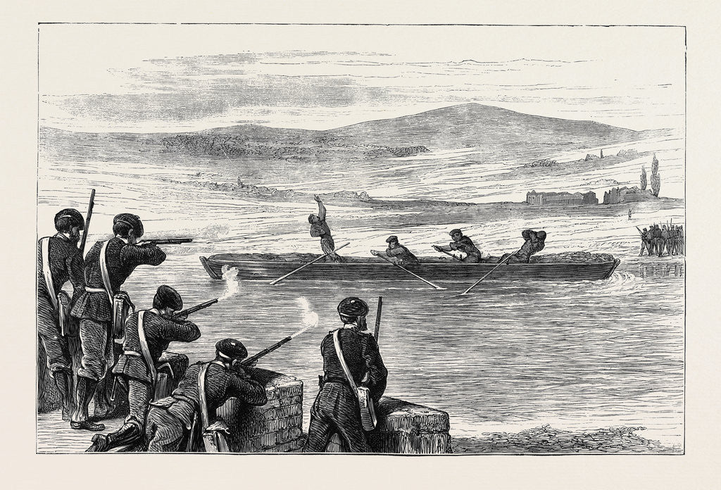 Detail of The Civil War in Spain: A Race for Life, an Incident of the Recent Carlist Attack on Béhobia by Anonymous