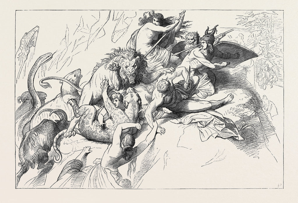 Detail of A Wild Beast Fight During the Deluge by Anonymous