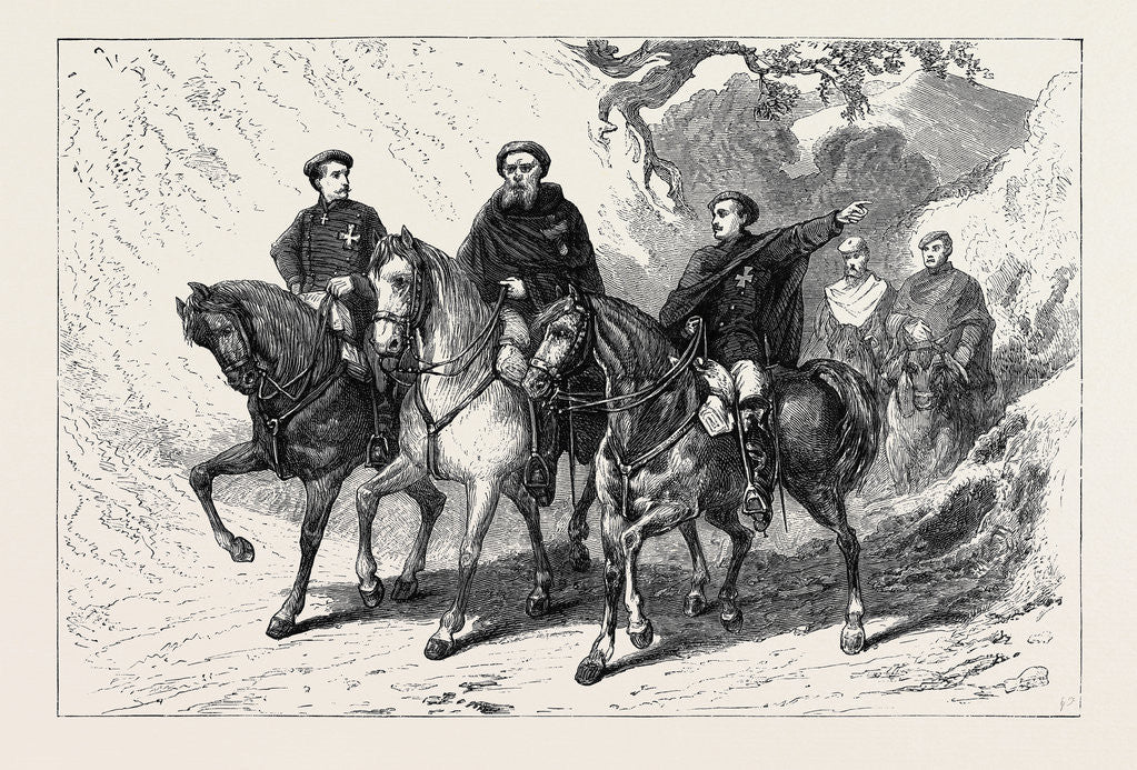 Detail of The Civil War in Spain: The Knights of St. John at Estella by Anonymous