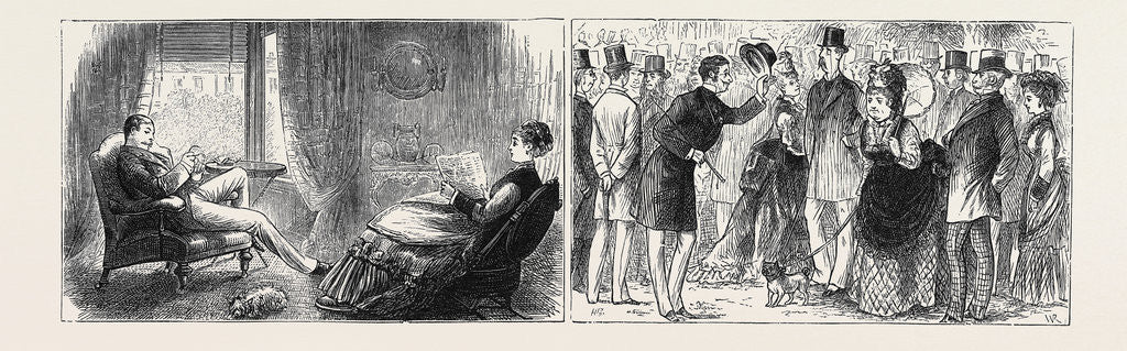 Detail of Marriage by Advertisement: Hatching the Plot, At the Band in Merrion Square by Anonymous