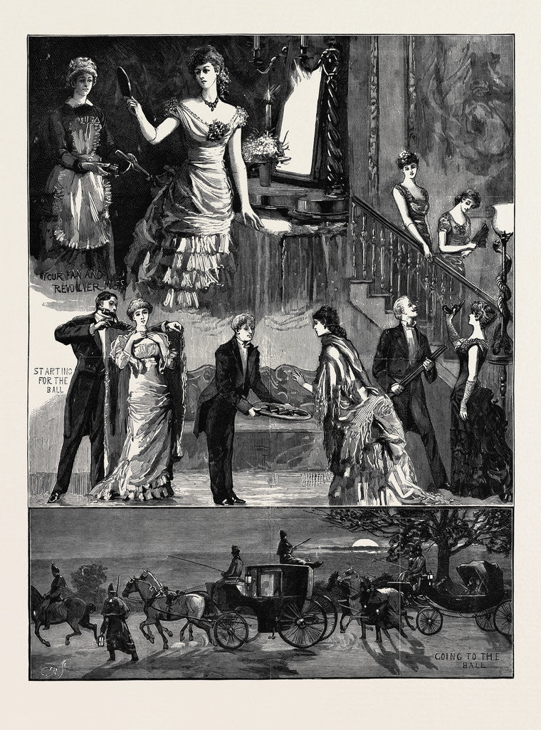 Detail of Irish Society in 1882: Going to a Ball by Anonymous