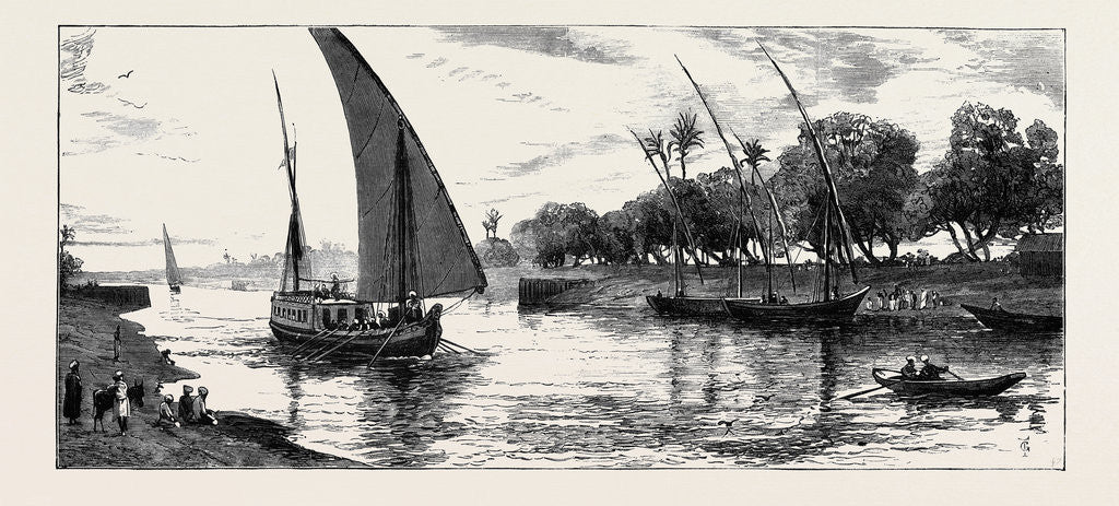Detail of The Crisis in Egypt: The Atfeh Canal, which Connects Alexandria with the Nile by Anonymous
