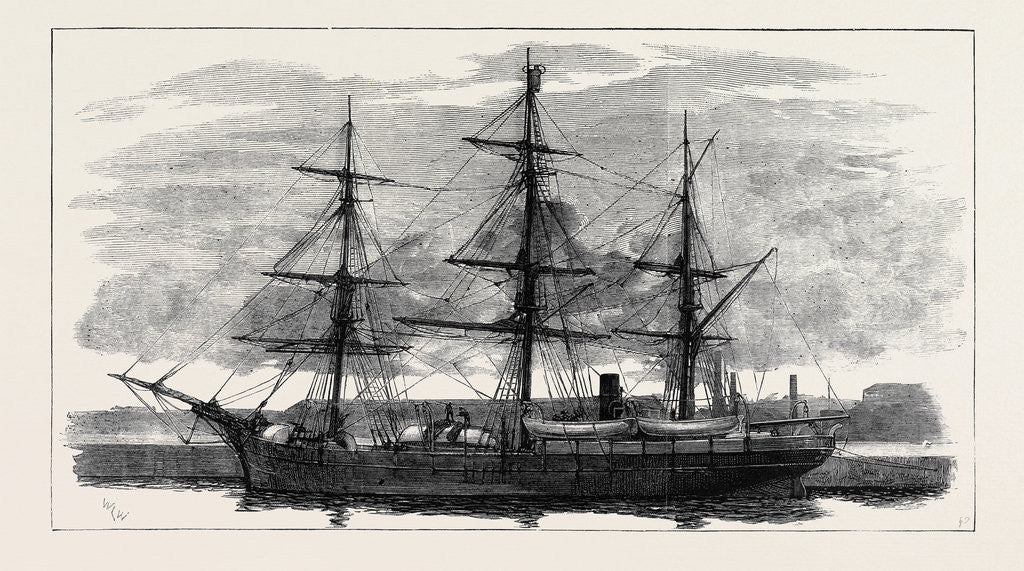 Detail of The Eira Arctic Relief Expedition Under Captain Sir Allen Young: The Exploring Steam Vessel Hope by Anonymous