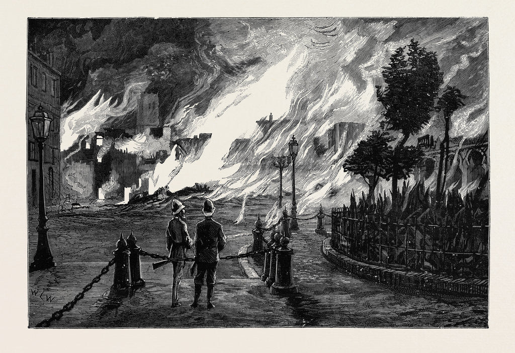 Detail of Alexandria: The Grand Square During the Conflagration by Anonymous